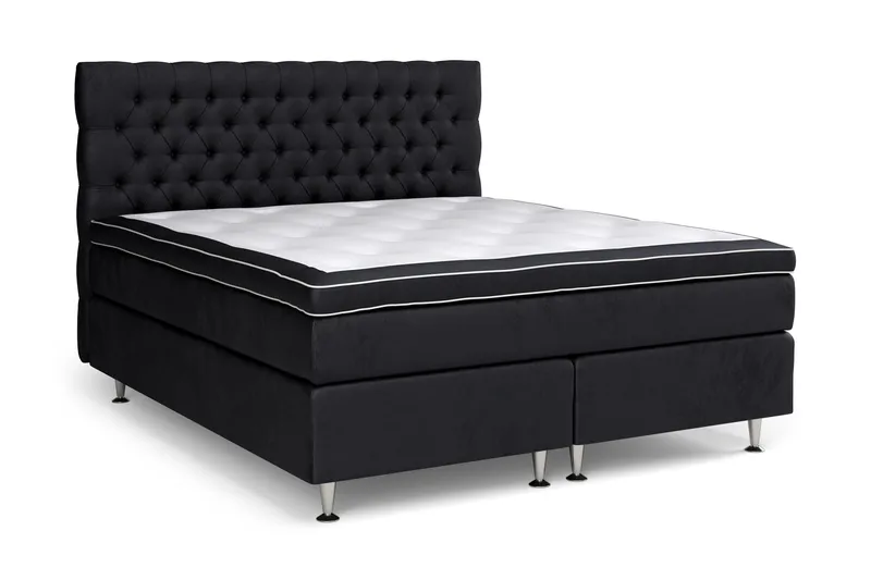 Celine Sängpaket 160x200cm - Svart/Sammet - Möbler - Säng - Komplett sängpaket