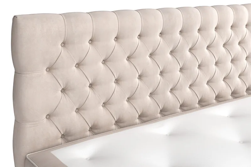Celine Sängpaket 180x200 cm - Beige/Sammet - Möbler - Säng - Kontinentalsäng