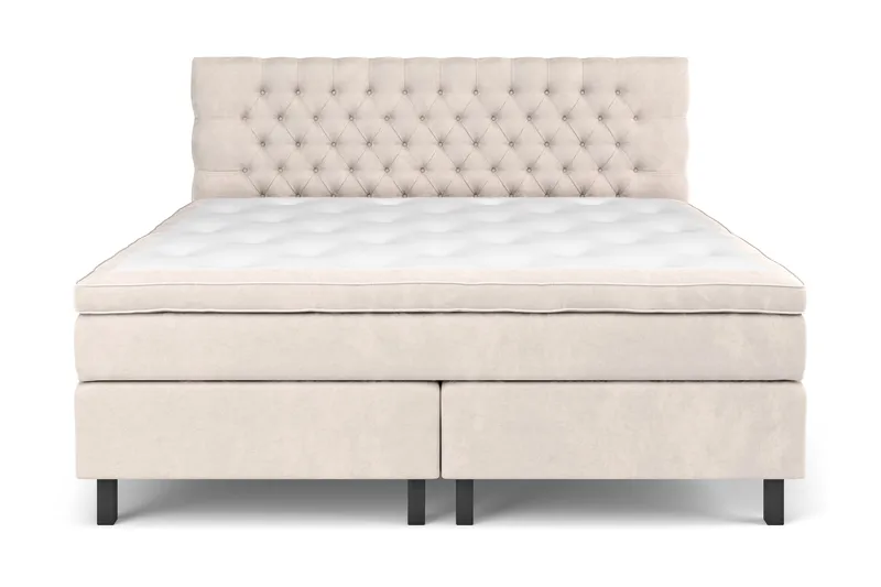 Celine Sängpaket 210x210cm, Beige/Sammet
