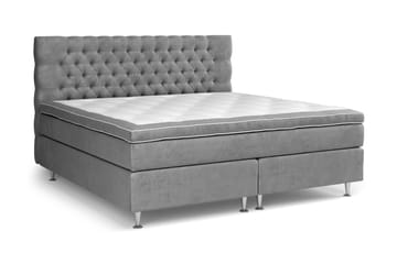 Celine Sängpaket 210x210cm - Grå/Sammet - Möbler - Säng - Komplett sängpaket