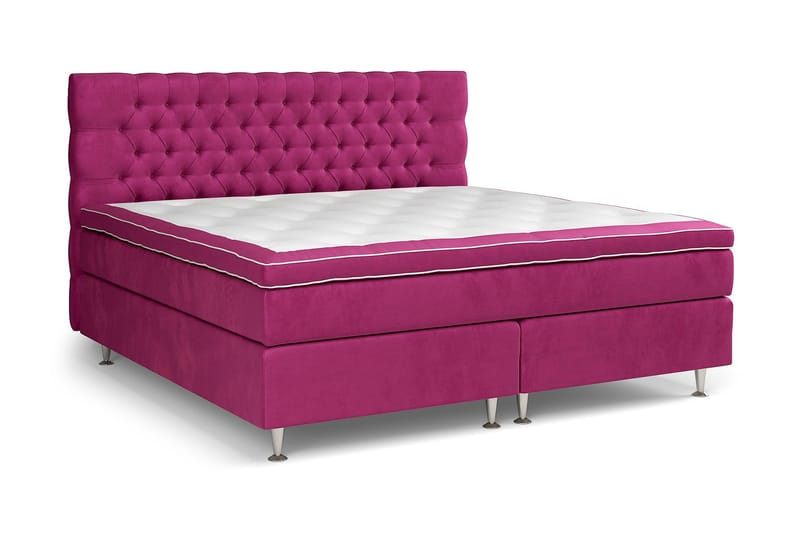 Celine Sängpaket 210x210cm - Rosa/Sammet - Möbler - Säng - Kontinentalsäng