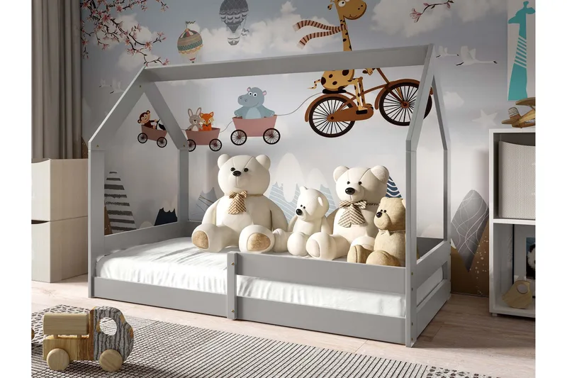 Cenon Sängram 80x160 cm - Grå - Möbler - Säng - Sängram & sängstomme