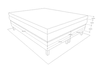Charleston Komplett Sängpaket160x200 cm - Svart - Möbler - Säng - Komplett sängpaket