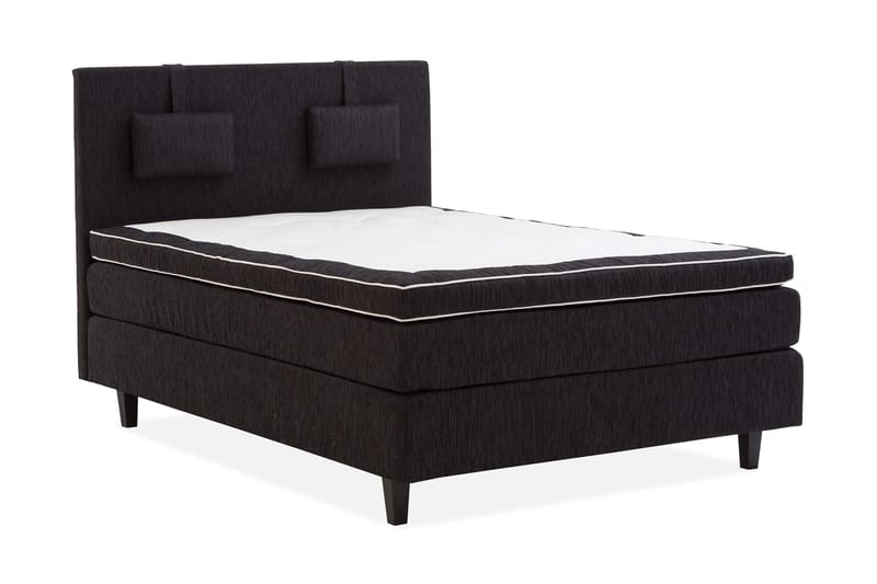 Charleston Kontinentalsäng 120x200 Fast Polyeterskum, Svart