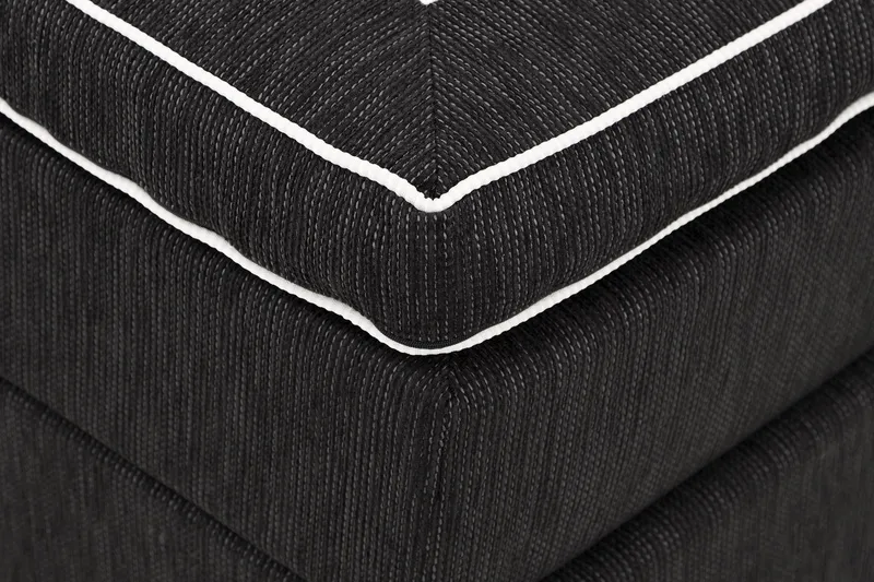 Charleston Kontinentalsäng 180x200 Fast Polyeterskum - Svart - Möbler - Säng - Kontinentalsäng
