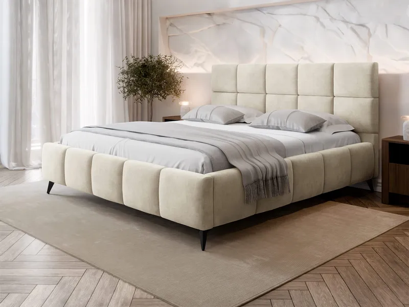 Cinerea Sängram med förvaring 140x200 cm - beige - Möbler - Säng - Sängram & sängstomme