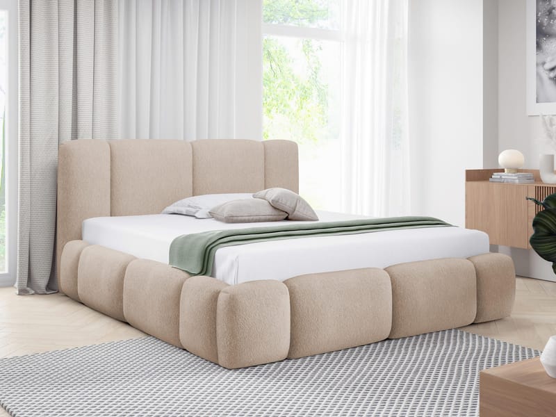 Cirencester Sängram med förvaring 140x200 cm - beige - Möbler - Säng - Sängram & sängstomme