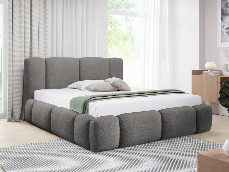 Cirencester Sängram med förvaring 200x200 cm - grå - Möbler - Säng - Sängram & sängstomme