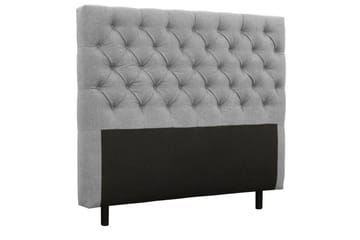 Coral Komplett Sängpaket – Kontinentalsäng 140x200 cm i Tyg med Sänggavel + Bäddmadrass - Grå - Möbler - Säng - Komplett sängpaket