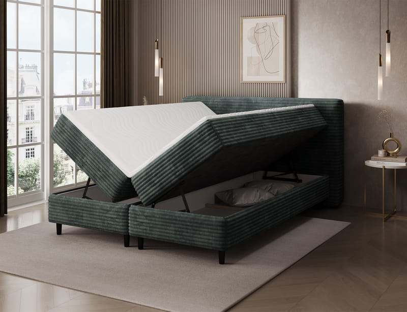 Cortiko Sängpaket Kontinentalsäng med förvaring 180x200 cm - svart - Möbler - Säng - Kontinentalsäng