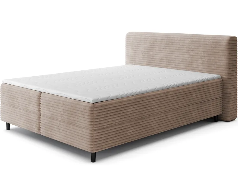 Cortiko Sängpaket Kontinentalsäng med förvaring 180x200 cm, svart