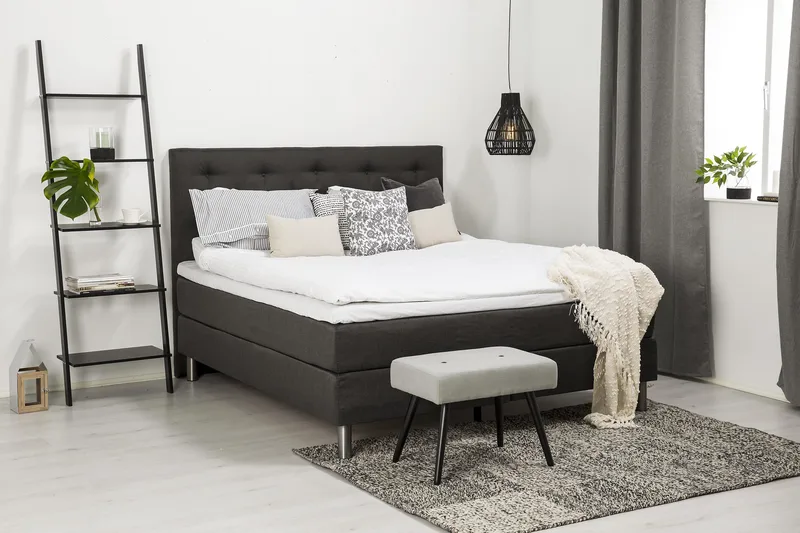 Diplomat Komplett Sängpaket 180x200 - Mörkgrå - Möbler - Säng - Komplett sängpaket