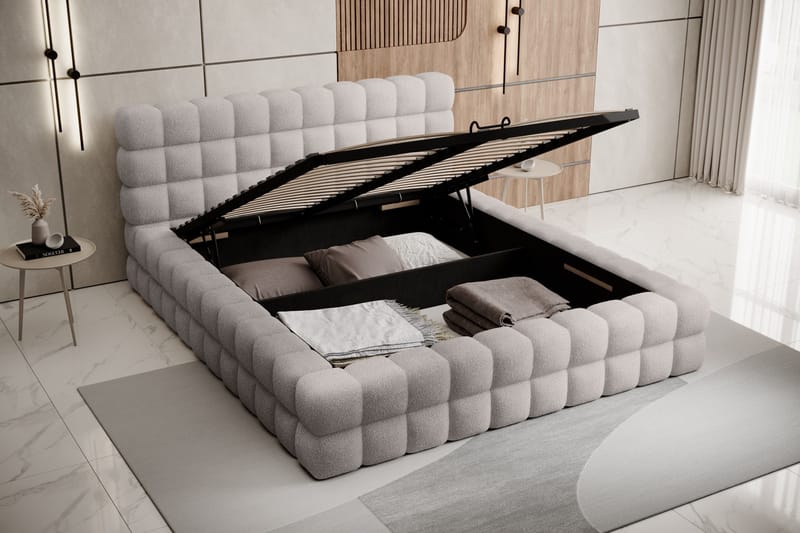 Dizzle Sängram 140x200 cm - Grå - Möbler - Säng - Sängram & sängstomme