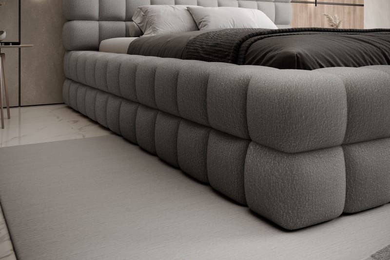 Dizzle Sängram 140x200 cm - Grå - Möbler - Säng - Sängram & sängstomme