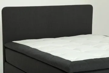 Dolly Komplett Sängpaket – Kontinentalsäng 160x200 cm i Tyg med Sänggavel + Bäddmadrass med Fasthetsgrad Medium - Grå - Möbler - Säng - Kontinentalsäng