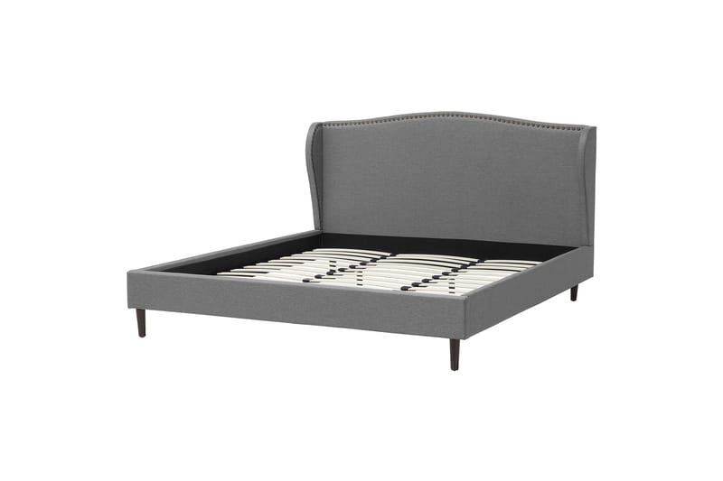Donario Sängram 180x200 cm, Grå/Mörkt trä