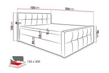 Doncaster Sängpaket Kontinentalsäng 120x200 cm - Röd - Möbler - Säng - Komplett sängpaket