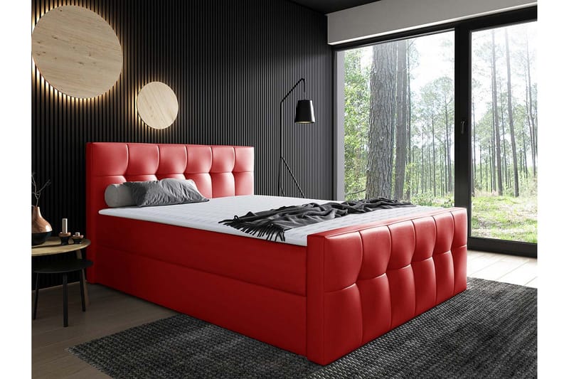 Doncaster Sängpaket Kontinentalsäng 160x200 cm - Röd - Möbler - Säng - Komplett sängpaket