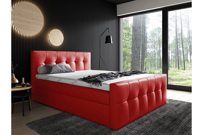 Doncaster Sängpaket Kontinentalsäng 200x200 cm - Röd - Möbler - Säng - Komplett sängpaket