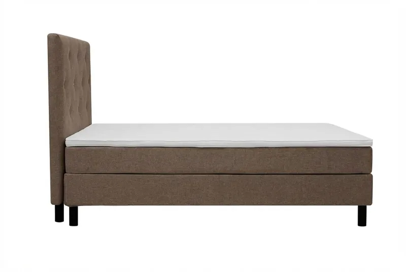 Dream Komplett Sängpaket 120x200 cm Assymetriska knappar - Brun - Möbler - Säng - Kontinentalsäng