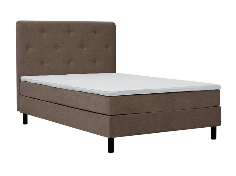 Dream Komplett Sängpaket 120x200 cm Assymetriska knappar - Brun - Möbler - Säng - Kontinentalsäng
