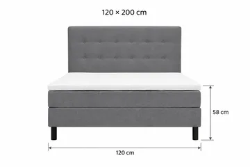 Dream Komplett Sängpaket 120x200 cm - Grå - Möbler - Säng - Kontinentalsäng