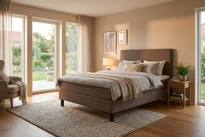Dream Komplett Sängpaket 120x200 cm Slät - Brun - Möbler - Säng - Kontinentalsäng