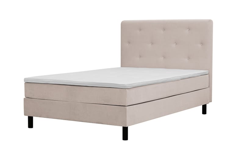 Dream Komplett Sängpaket 140x200 cm Assymetriska knappar - Beige - Möbler - Säng - Kontinentalsäng