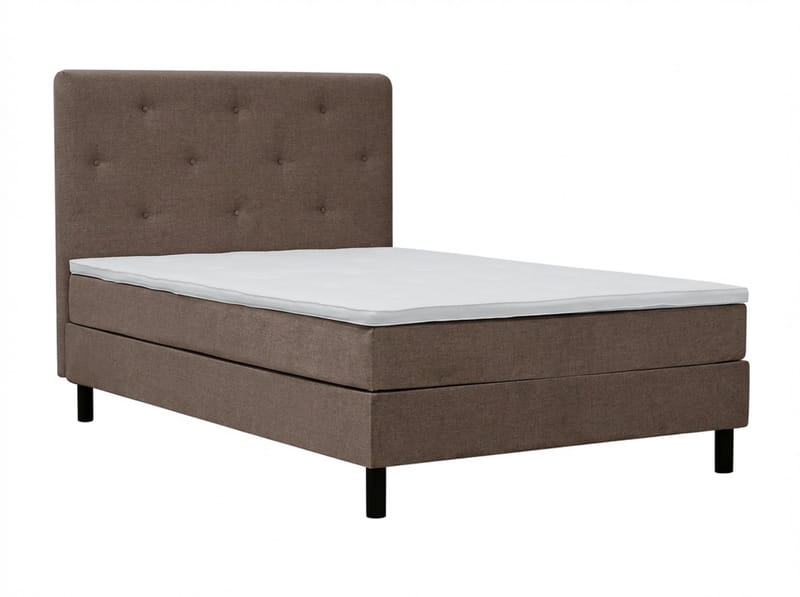 Dream Komplett Sängpaket 140x200 cm Assymetriska knappar - Brun - Möbler - Säng - Kontinentalsäng