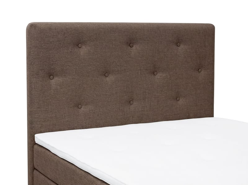 Dream Komplett Sängpaket 140x200 cm Assymetriska knappar - Brun - Möbler - Säng - Kontinentalsäng