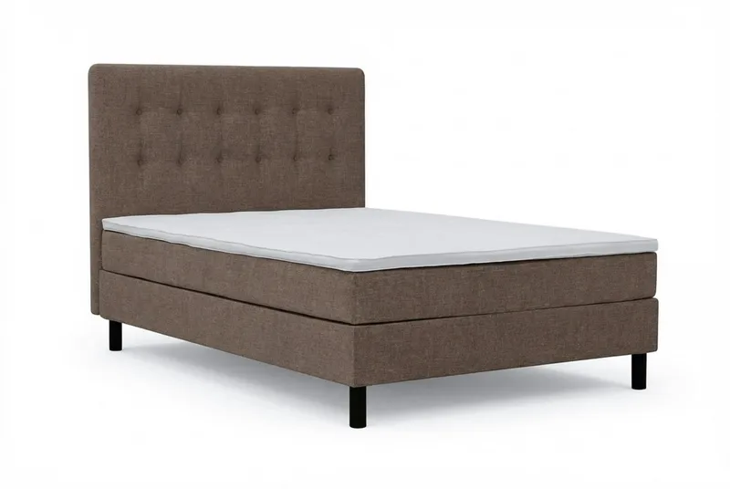 Dream Komplett Sängpaket 140x200 cm Knappar - Brun - Möbler - Säng - Kontinentalsäng