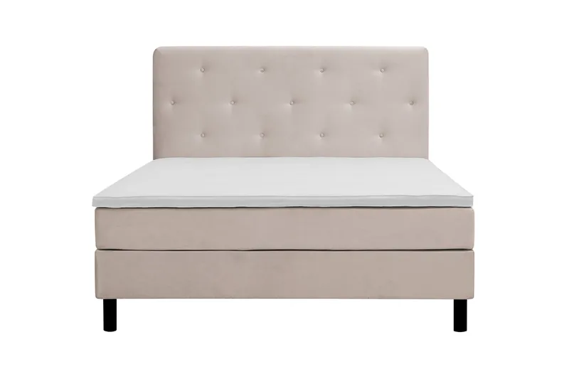 Dream Komplett Sängpaket 150x200 cm Assymetriska knappar - Beige - Möbler - Säng - Kontinentalsäng