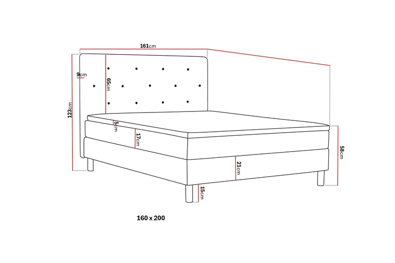 Dream Komplett Sängpaket 160 cm - Grå - Möbler - Säng - Kontinentalsäng