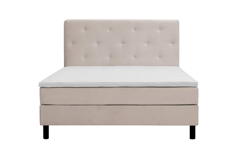 Dream Komplett Sängpaket 160x200 cm Assymetriska knappar - Beige - Möbler - Säng - Kontinentalsäng