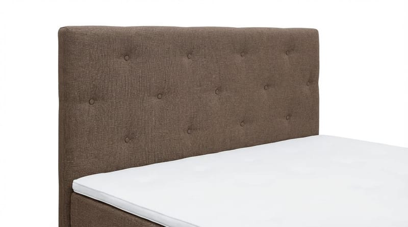 Dream Komplett Sängpaket 160x200 cm Assymetriska knappar - Brun - Möbler - Säng - Kontinentalsäng