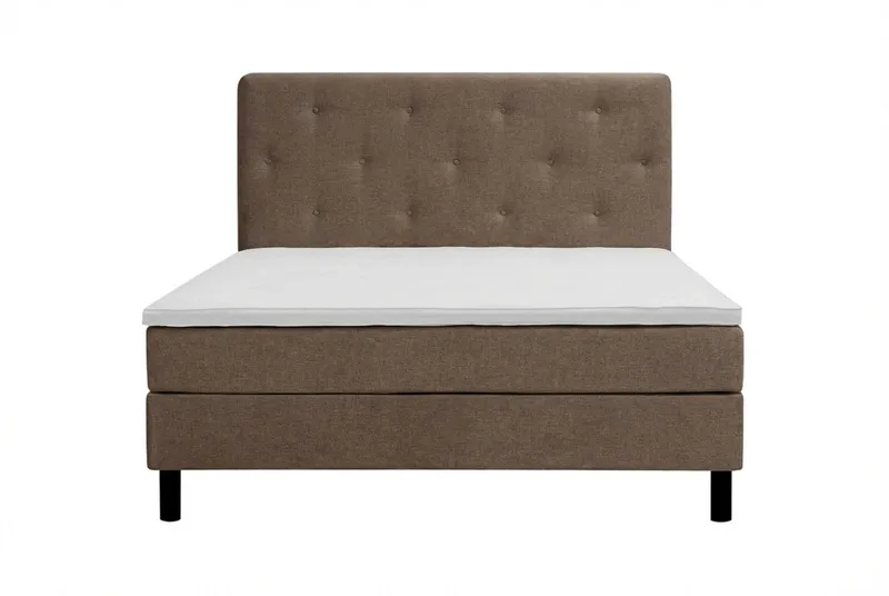 Dream Komplett Sängpaket 160x200 cm Assymetriska knappar - Brun - Möbler - Säng - Kontinentalsäng