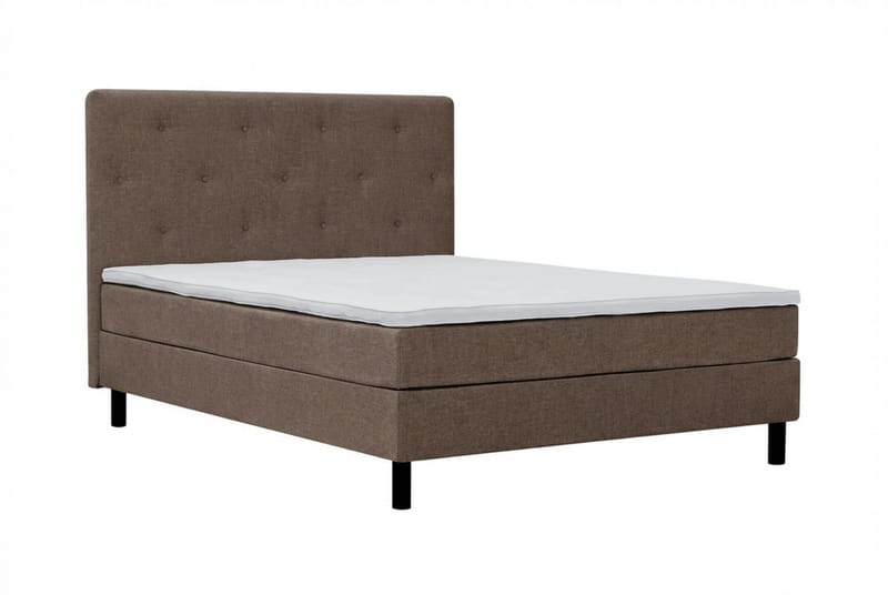 Dream Komplett Sängpaket 160x200 cm Assymetriska knappar - Brun - Möbler - Säng - Kontinentalsäng