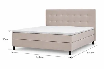 Dream Komplett Sängpaket 160x200 cm Knappar - Beige - Möbler - Säng - Komplett sängpaket