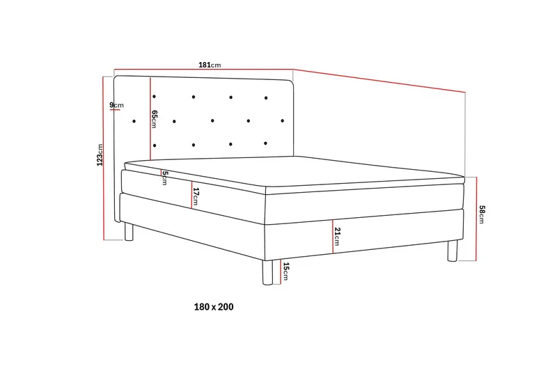 Dream Komplett Sängpaket 180 cm - Grå - Möbler - Säng - Kontinentalsäng