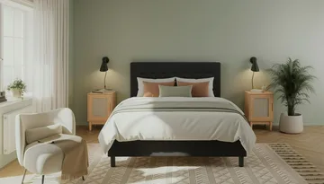 Dream Komplett Sängpaket med Sänggavel och Bäddmadrass – Kontinentalsäng 120x200 cm i Tyg med Fasthetsgrad Medium - Mörkgrå - Möbler - Säng - Komplett sängpaket