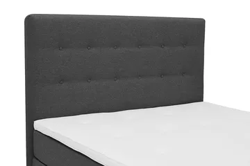 Dream Komplett Sängpaket med Sänggavel och Bäddmadrass – Kontinentalsäng 120x200 cm i Tyg med Fasthetsgrad Medium - Mörkgrå - Möbler - Säng - Komplett sängpaket
