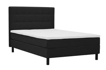 Dream Komplett Sängpaket med Sänggavel och Bäddmadrass – Kontinentalsäng 120x200 cm i Tyg med Fasthetsgrad Medium - Svart - Möbler - Säng - Komplett sängpaket