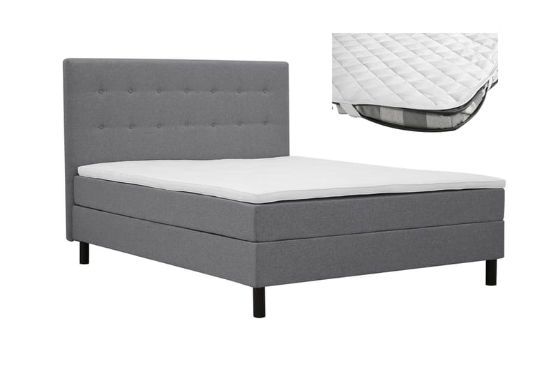 Dream Sängpaket 180x200 cm + Madrasskydd - Grå - Möbler - Säng - Komplett sängpaket
