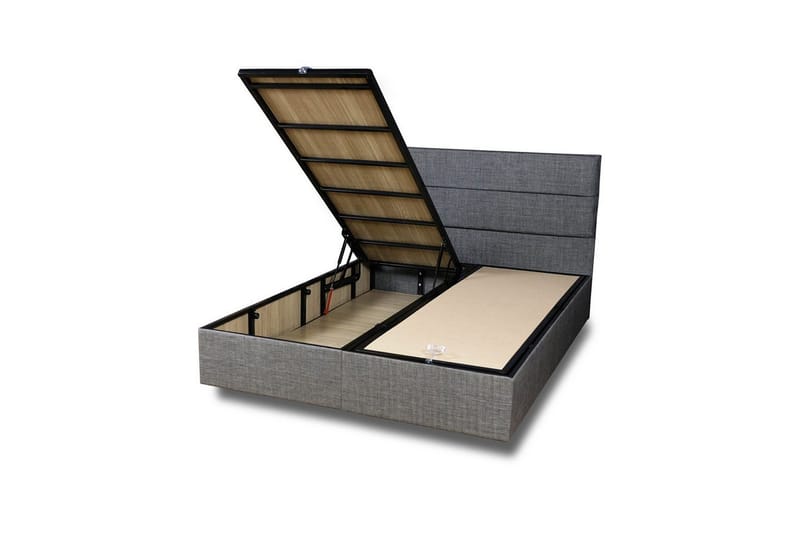 Dubbel Sängram & Sänggavel Argentu Grey - 140 x 190 x 38 cm - Möbler - Säng - Komplett sängpaket