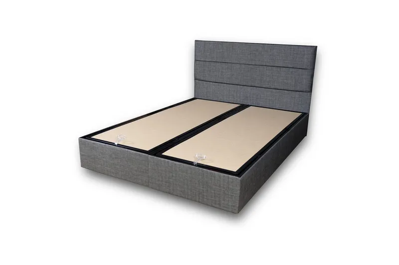 Dubbel Sängram & Sänggavel Argentu Grey, 140 x 190 x 38 cm