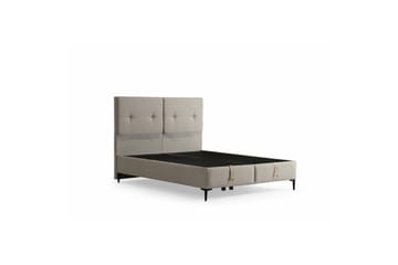 Dubbel Sängram & Sänggavel Badena Beige - 140 x 40 x 200 cm - Möbler - Säng - Dubbelsäng