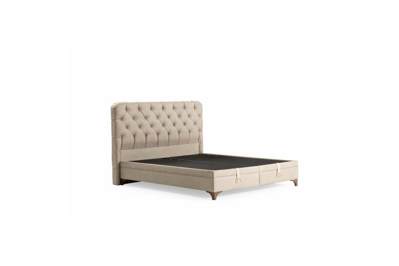 Dubbel Sängram & Sänggavel Barbados beige - 180 x 35 x 214 cm - Möbler - Säng - Sängram & sängstomme