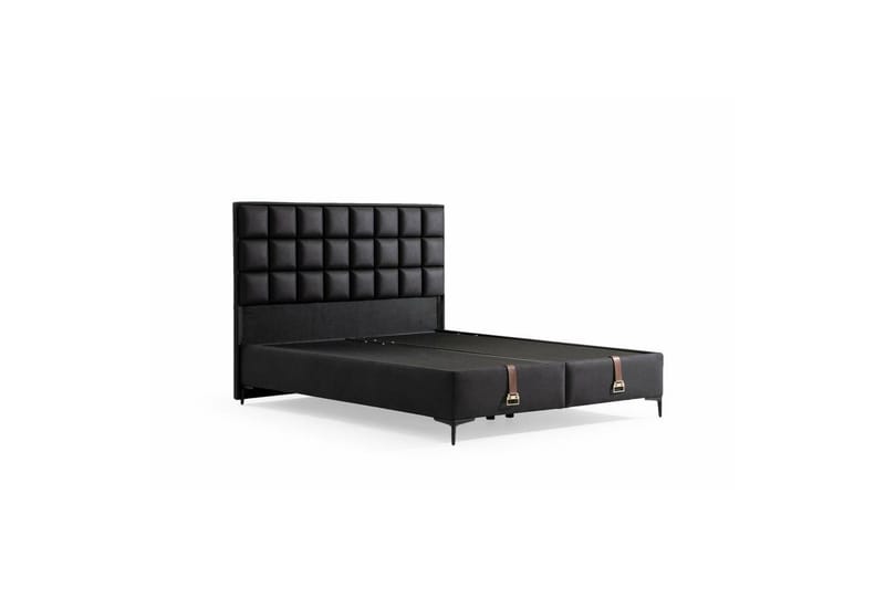 Dubbel Sängram & Sänggavel Drelna svart - 180 x 38 x 200 cm - Möbler - Säng - Sängram & sängstomme