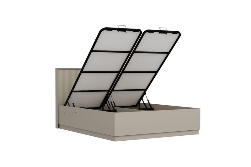 Dubbel Sängram & Sänggavel Fruitland Stone (150 x 35 x 208 cm) - Grå - Möbler - Säng - Sängram & sängstomme