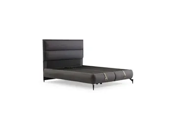 Dubbel Sängram & Sänggavel Springsure Mörkgrå - 120 x 41 x 200 cm - Möbler - Säng - Sängram & sängstomme